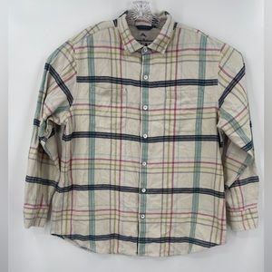 Tommy Bahama Men's XL Long Sleeve Button Up Flannel Cotton Shirt